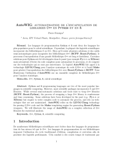 AutoWIG: automatisation de l`encapsulation de librairies C++ en