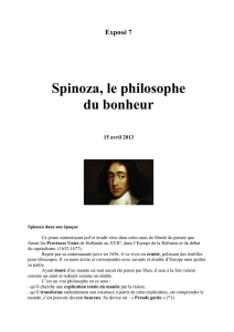 Exposé n°7: Spinoza, le philosophe du bonheur.