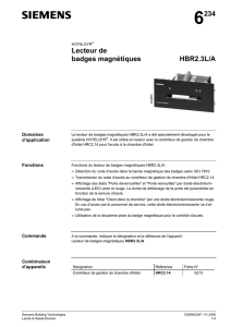 6234 Lecteur de badges magnétiques HBR2.3L/A