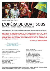 L`OpÉRA dE quAT`SOuS - Théâtre de l`Archipel