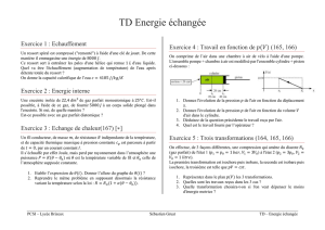 TD Energie échangée