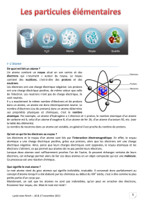 I- L`atome - Lycée Jean Perrin