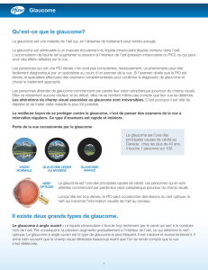 Glaucome Qu`est-ce que le glaucome? Il existe deux grands types