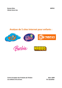 Analyse de 5 sites Internet pour enfants