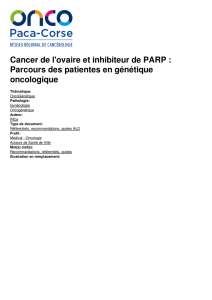 Cancer de l`ovaire et inhibiteur de PARP