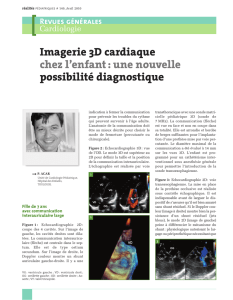 Imagerie 3D cardiaque chez l`enfant : une nouvelle possibilité