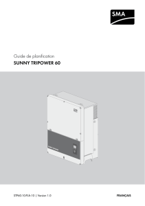 Guide de planification - SUNNY TRIPOWER 60