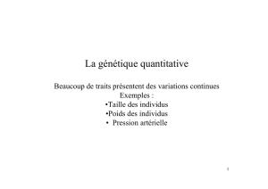 La génétique quantitative