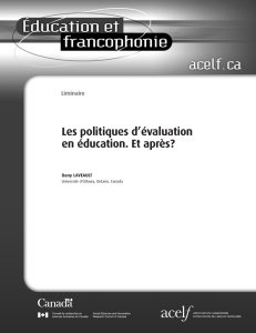 Éducation et francophonie, vol. XLII, n o 3, Numéro spécial