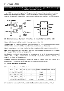 TP1 : TIMER NE555 I. Présentation de ce circuit intégré `Générique
