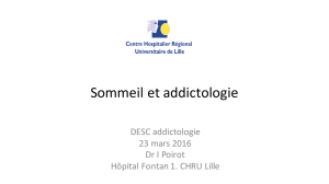 Sommeil et addictologie - Dr Poirot