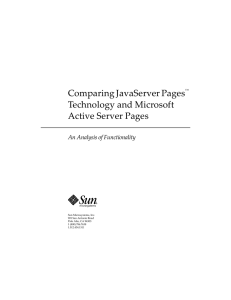 Comparing JavaServer Pages Technology and Microsoft Active