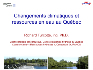 Changements climatiques et ressources en eau au Québec