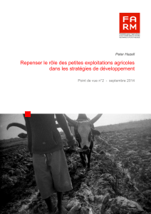 Repenser le rôle des petites exploitations