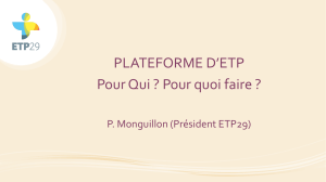 PLATEFORME D`ETP Pour Qui ? Pour quoi faire ?