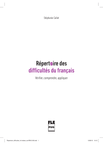 Répertoire des difficultés du français