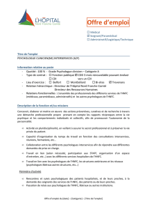 ANNONCE PSYCHOLOGUE INTERSERVICES