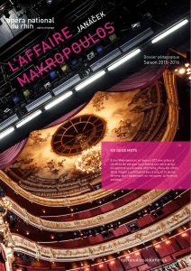 l`affaire makropoulos - Opéra national du Rhin