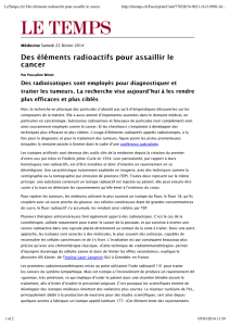 LeTemps.ch | Des éléments radioactifs pour - ICTR