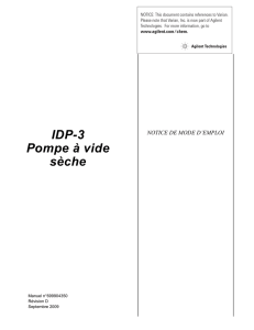 IDP-3 Pompe à vide sèche