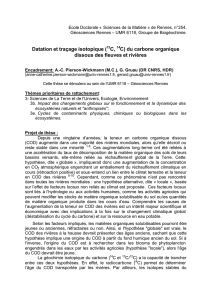 Datation et traçage isotopique ( C, C) du carbone organique dissous