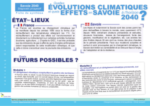 Quelles manifestations du changement climatique en Savoie à l