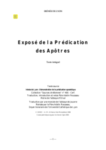 Exposé de la prédication des apôtres