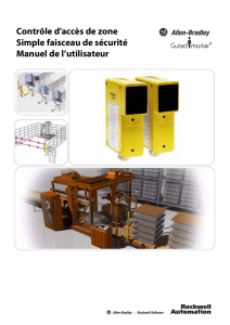 Contrôle d`accès de zone Simple faisceau de sécurité Manuel de l