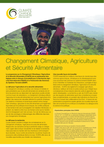 Changement Climatique, Agriculture et Sécurité - CCAFS
