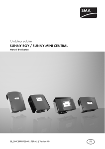 Onduleur solaire SUNNY BOY / SUNNY MINI CENTRAL