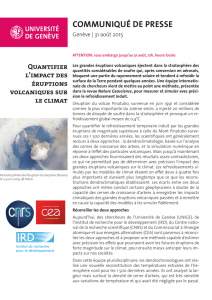 Quantifier l`impact des éruptions volcaniques sur le climat