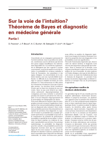 Sur la voie de l`intuition? Théorème de Bayes et diagnostic en