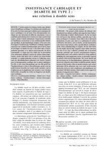 InsuffIsance cardIaque et dIabète de type 2 : une relation à double