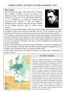 Albert Camus : lettres à un ami allemand, 1946
