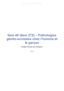 Item 48 (Item 272) – Pathologies génito