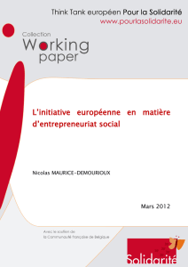 L`initiative européenne en matière d`entrepreneuriat social