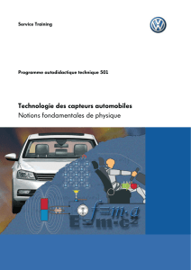 SSP 501 Technologie des capteurs automobiles - Notions