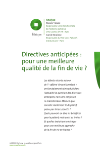 Directives anticipées : pour une meilleure qualité de la fin de vie ?