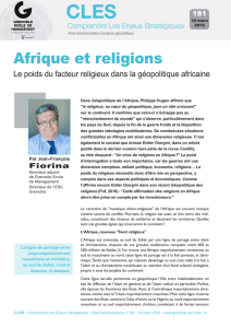 Afrique et religions - Notes Géopolitiques