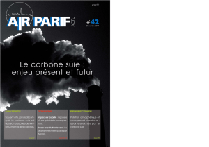 AIRPARIF Actualité N°42 - Le carbone suie : enjeu présent et futur