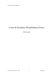 Cours de Systèmes d`Exploitation (Unix)