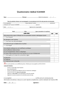 Questionnaire médical SCANNER - IRM et Scanner Le Havre centre