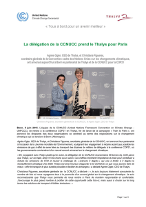 La délégation de la CCNUCC prend le Thalys pour Paris