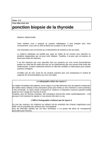 ponction biopsie de la thyroide