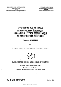 application des méthodes de prospection électrique dipolaires a l