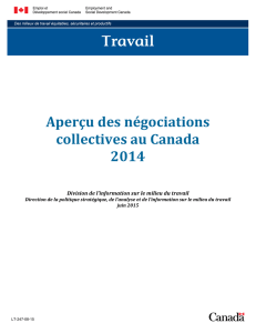 Aperçu des négociations collectives au Canada 2014
