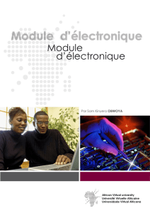 Module d`électronique - African Virtual University