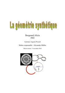 La géométrie synthétique - Gymnase Auguste Piccard