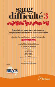 Guide de médecine transfusionnelle sang difficulté