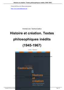 Histoire et création. Textes philosophiques inédits (1945